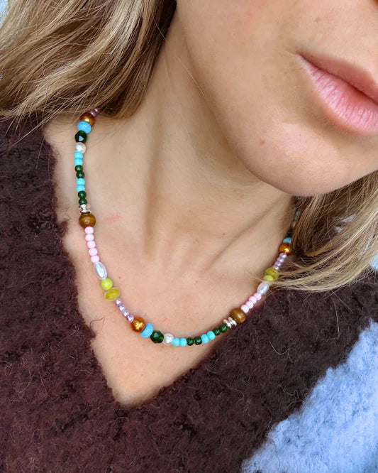 wildflower beaded necklace