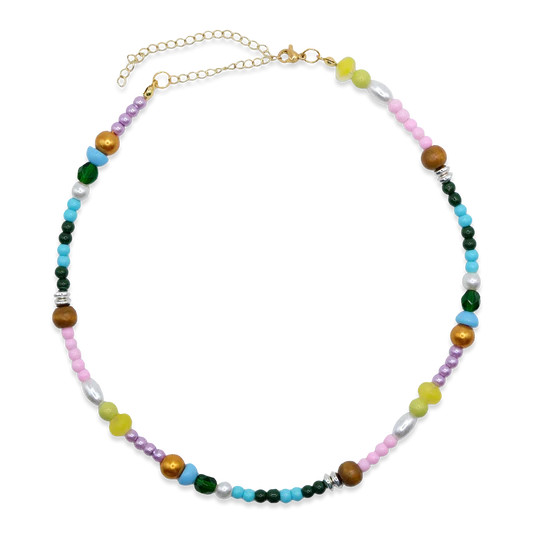 wildflower beaded necklace