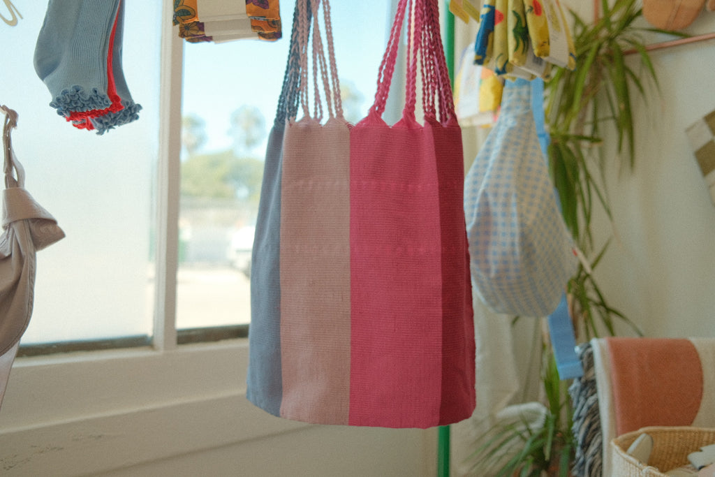 handwoven mexican tote bag