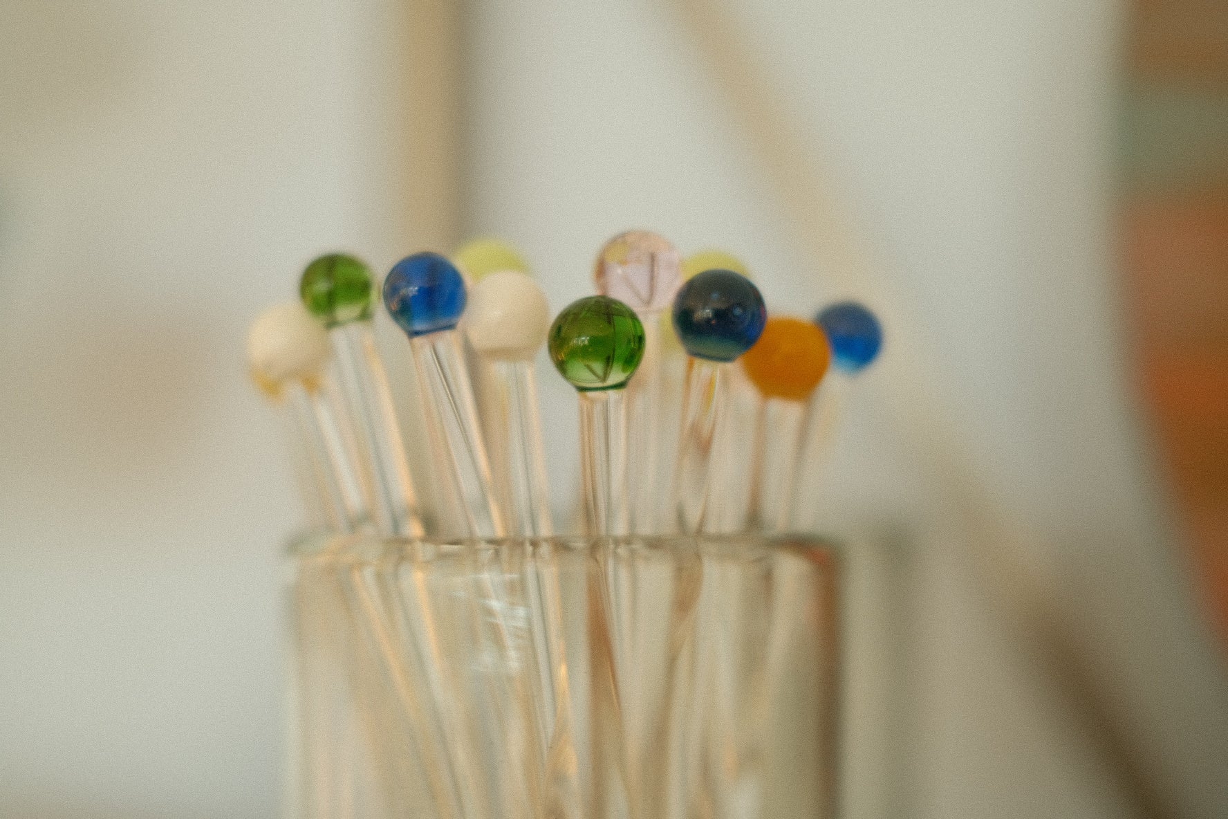 hand blown bulb cocktail stirrers