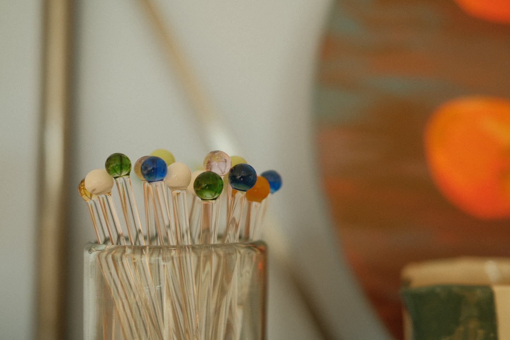 hand blown bulb cocktail stirrers