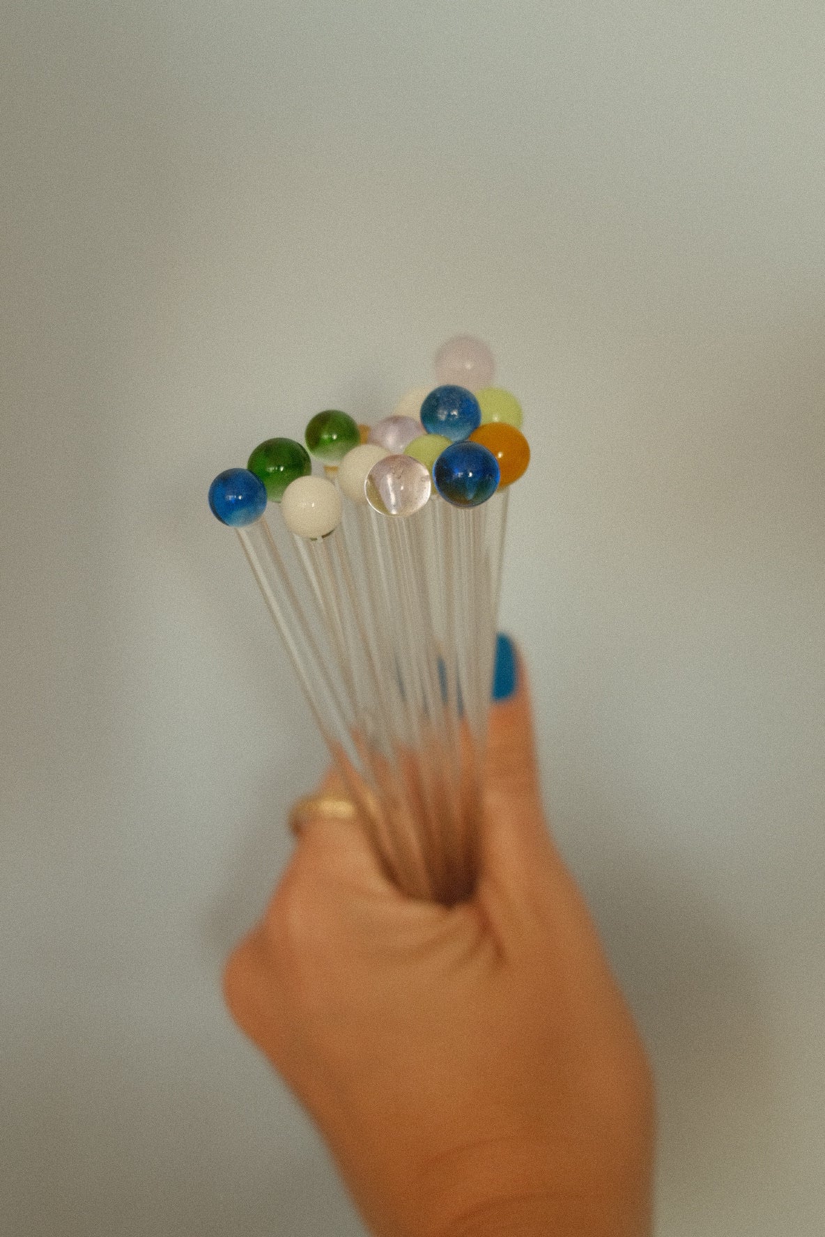 hand blown bulb cocktail stirrers