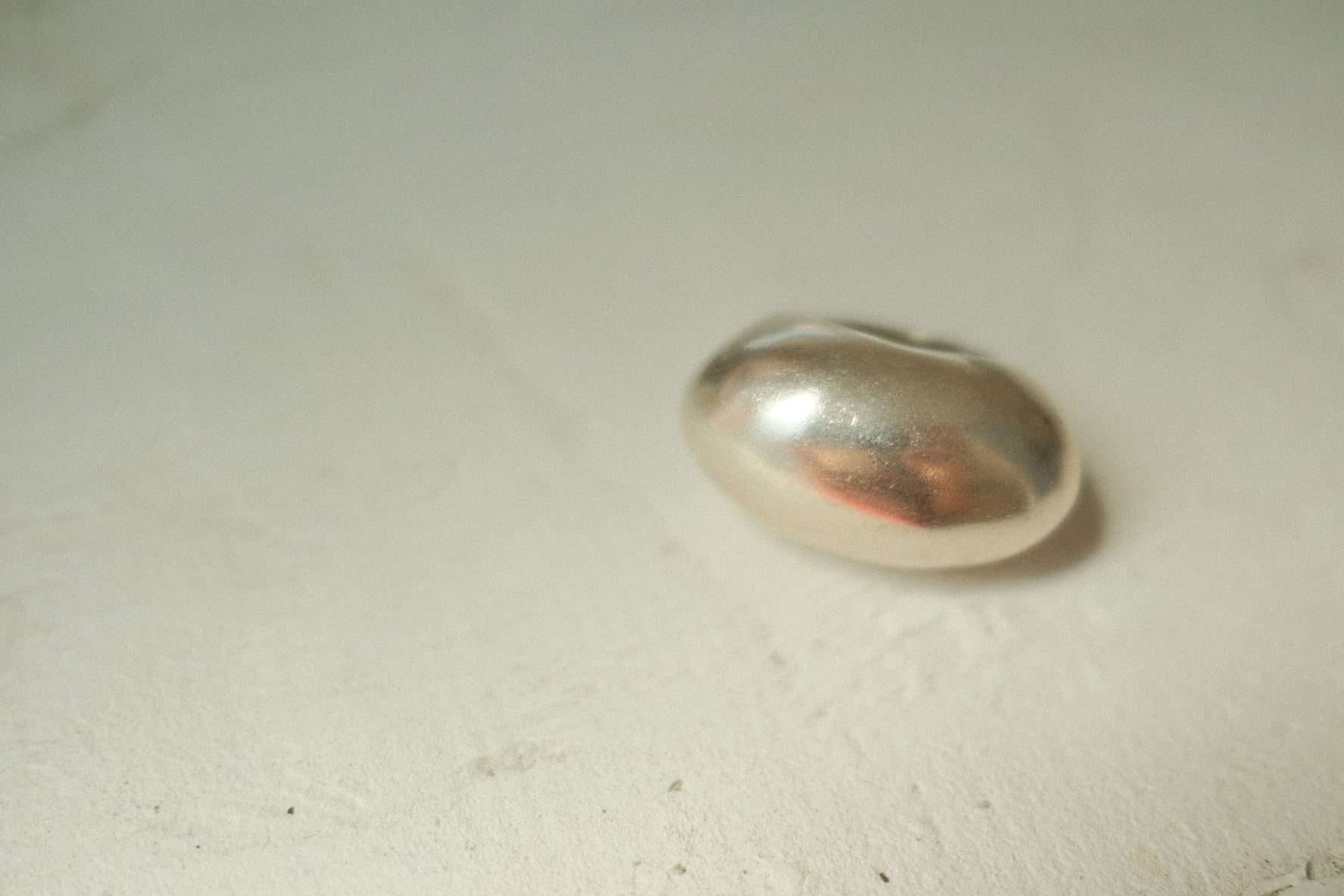 silver wide bulb ring