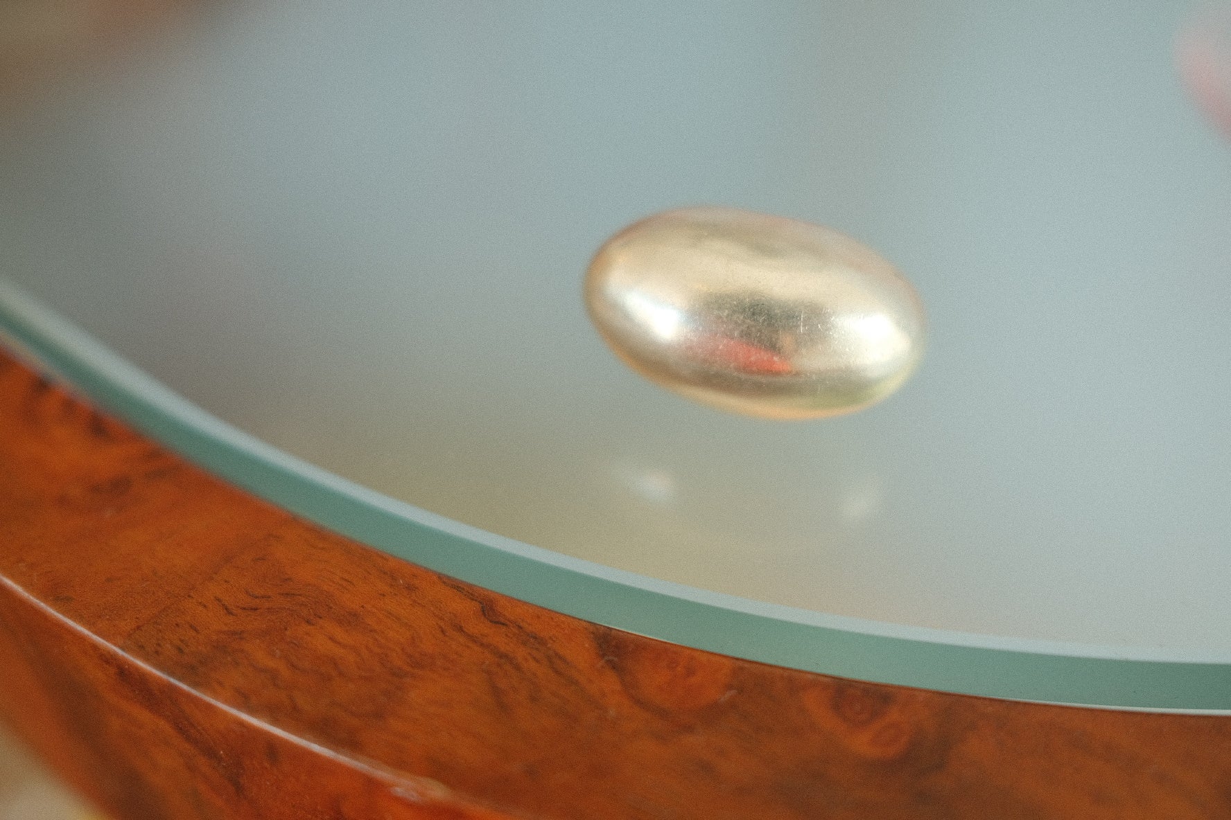 silver wide bulb ring