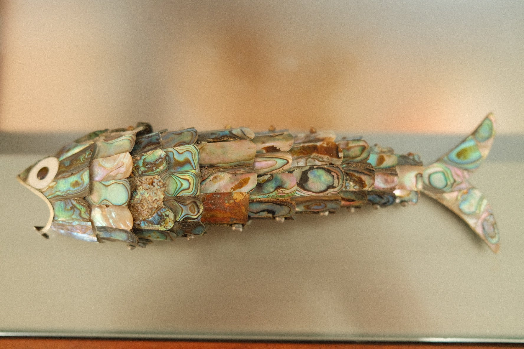 vintage abalone fish bottle opener