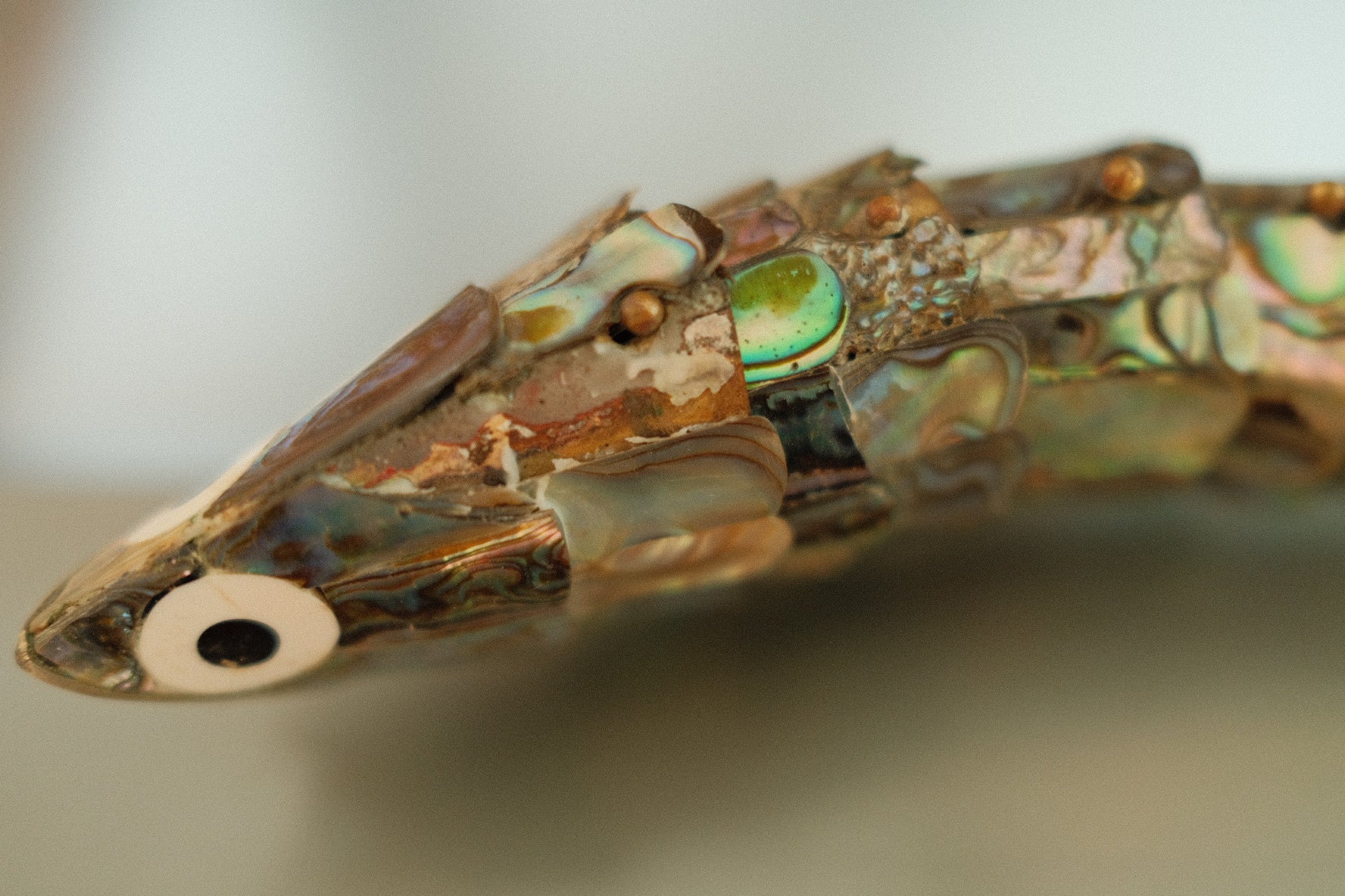 vintage abalone fish bottle opener
