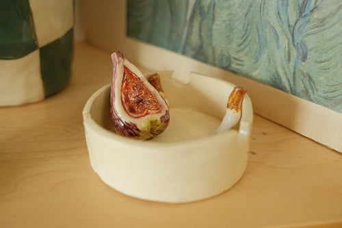 ceramic fig ashtray