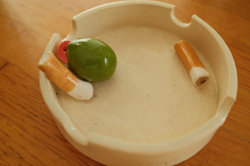 ceramic martini ashtray