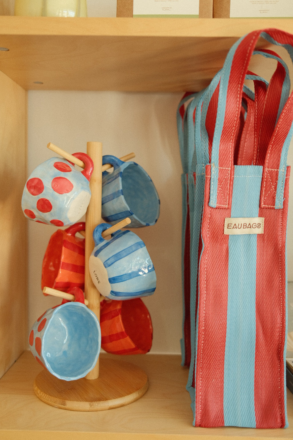 handmade striped/dot mug