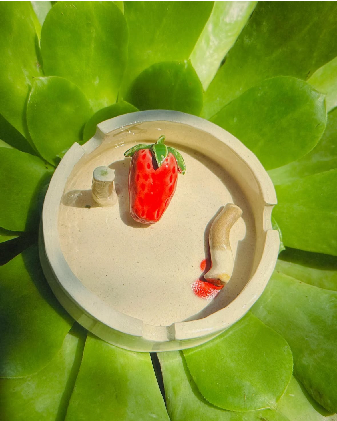 strawberry ashtray