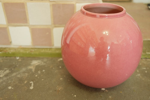 vintage large mauve ceramic vase