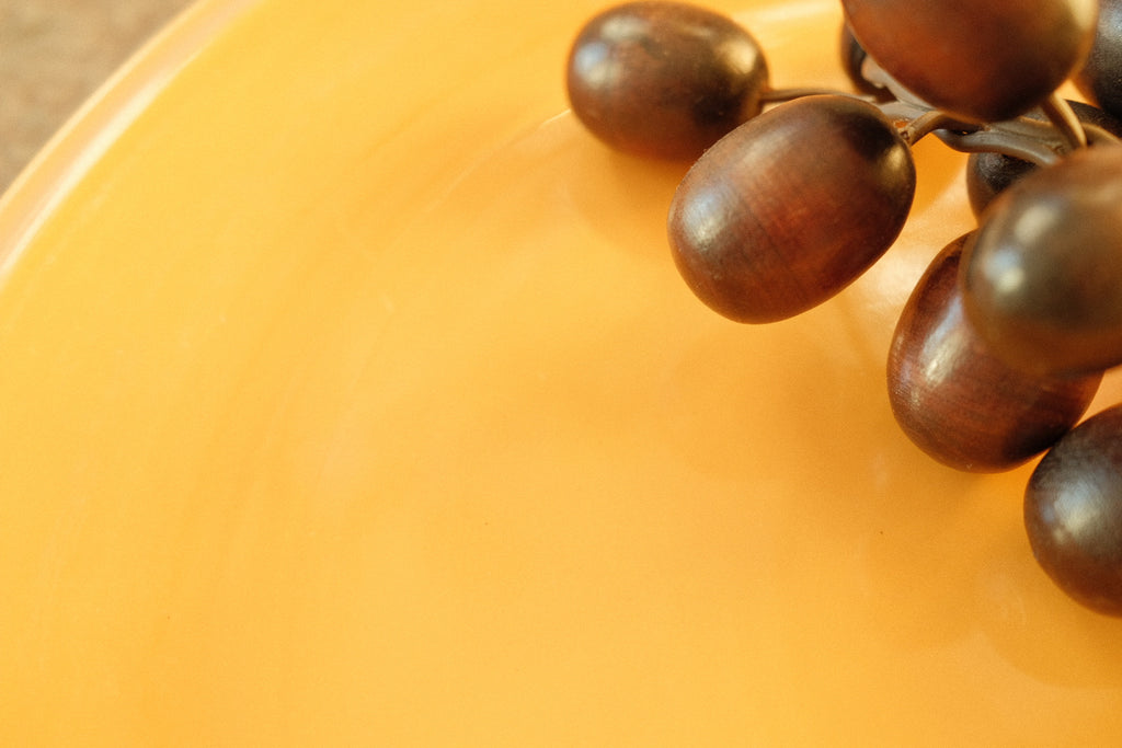 vintage orange poppy trail by metlox platter