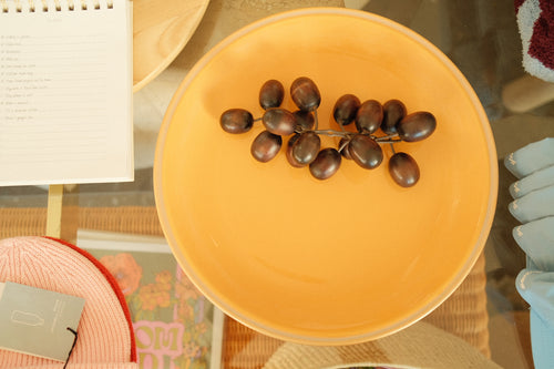 vintage orange poppy trail by metlox platter