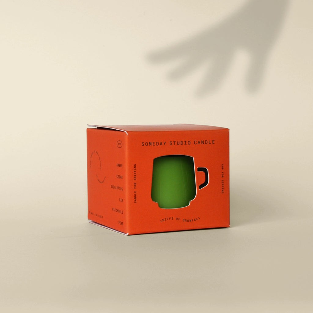 sniffs of snowfall: candle with a handle