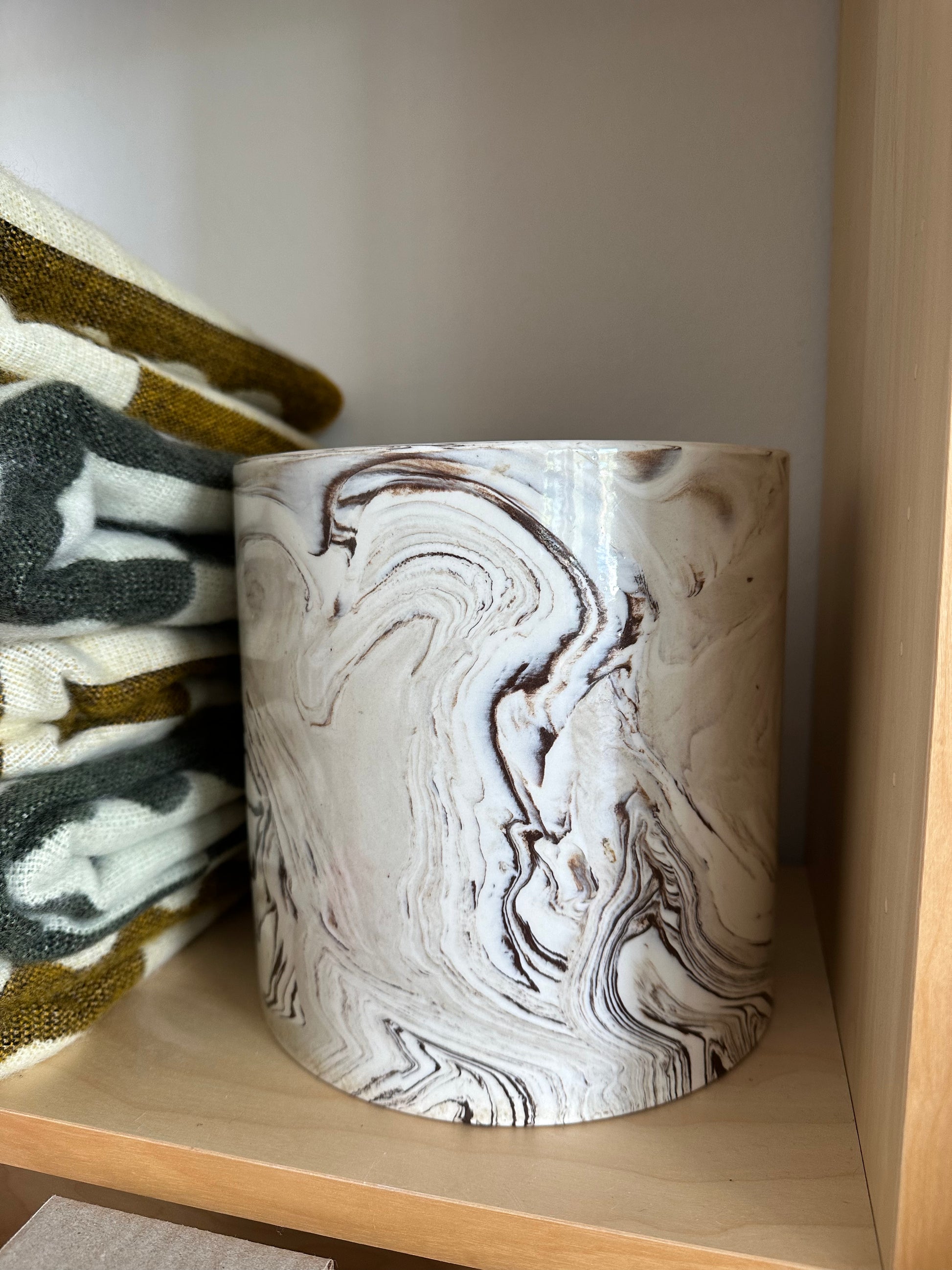 vintage marbled ceramic bottle cooler/ crock