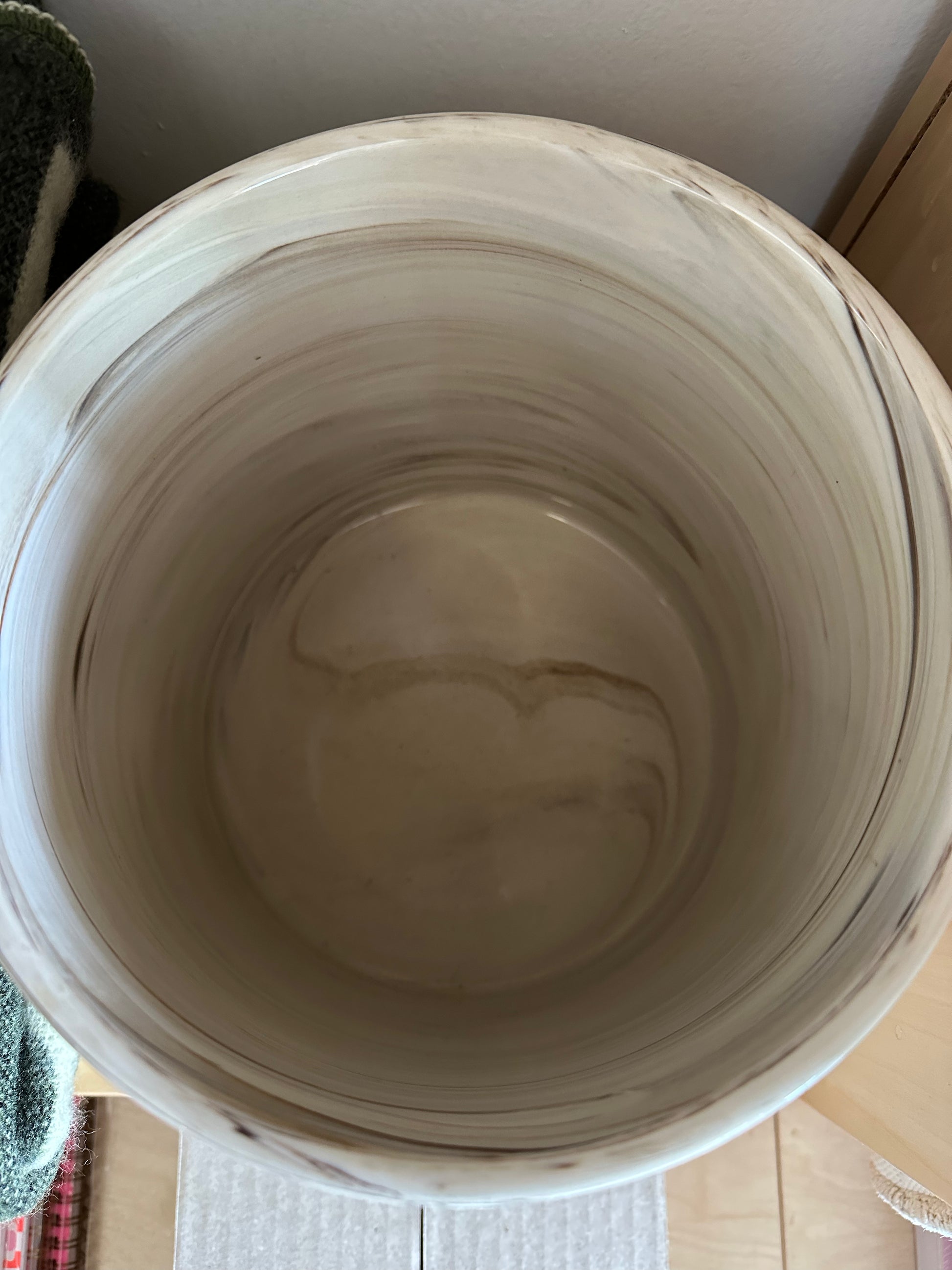 vintage marbled ceramic bottle cooler/ crock