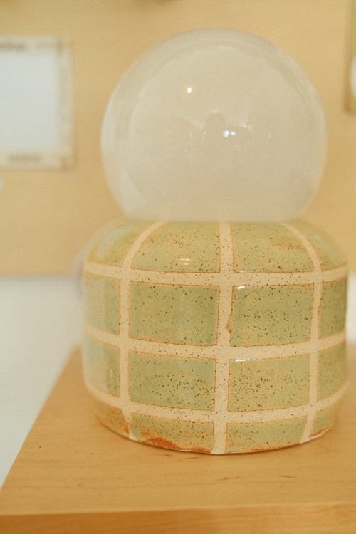 checkered table lamp