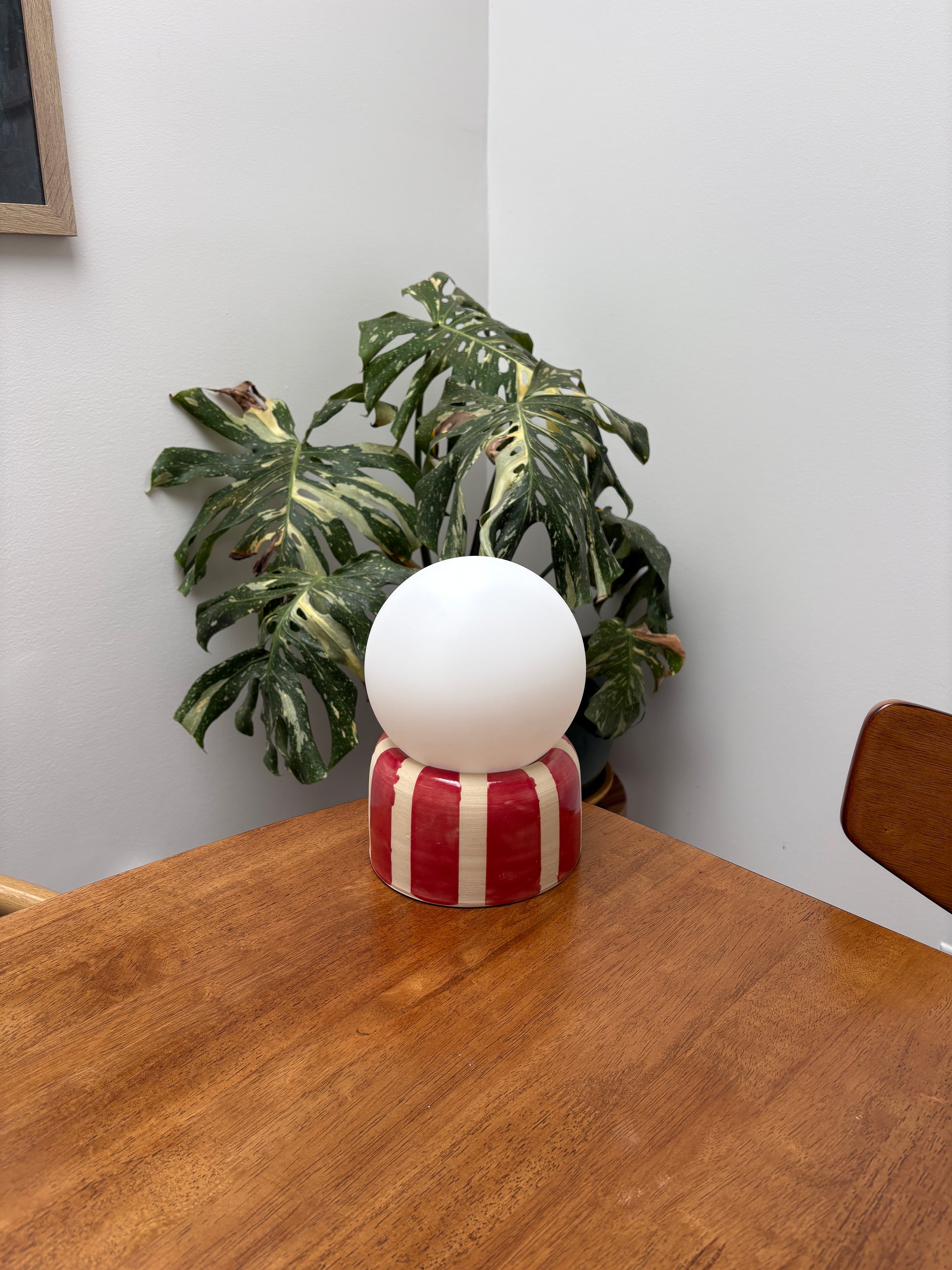 striped table lamps