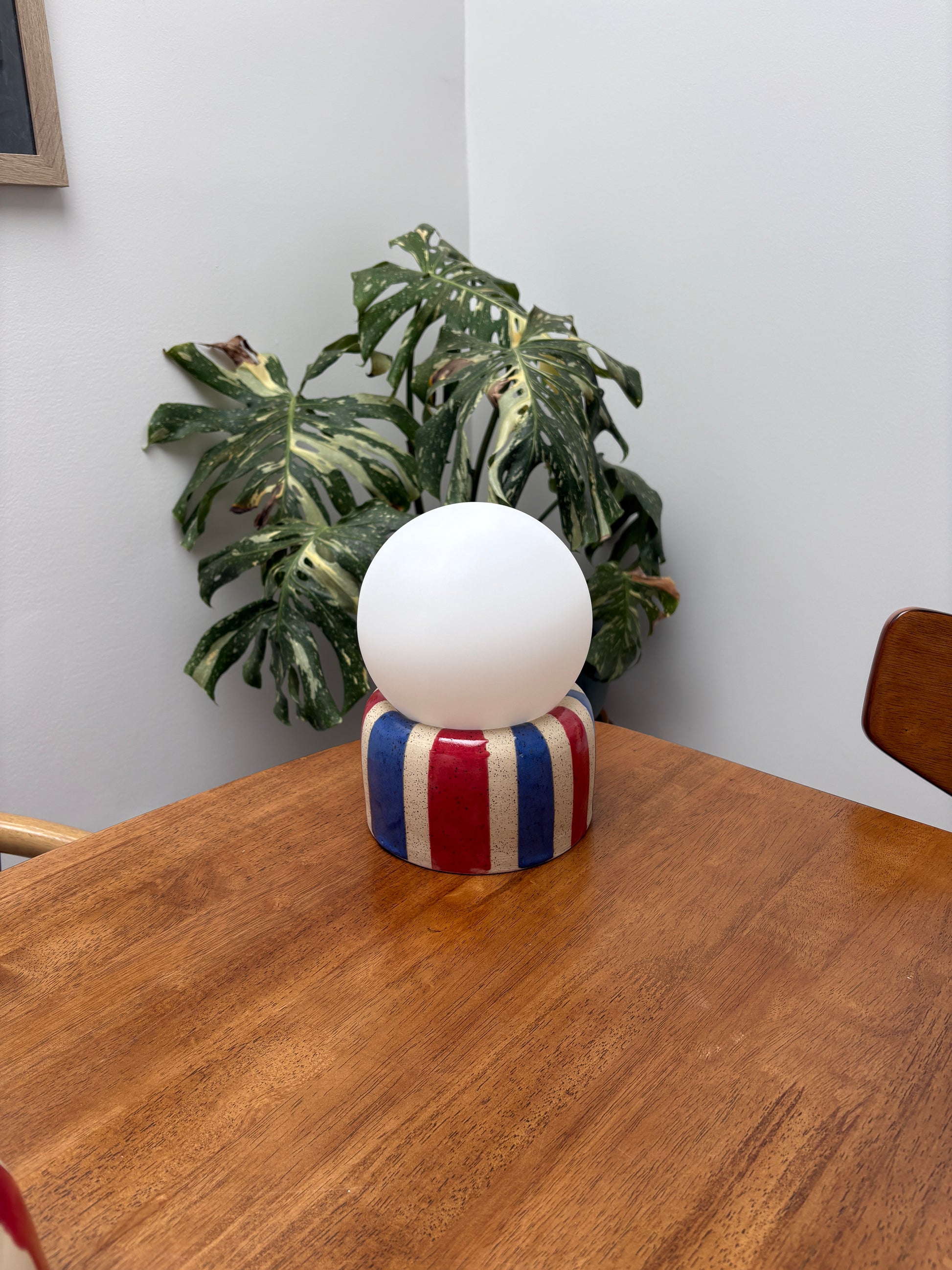 striped table lamps