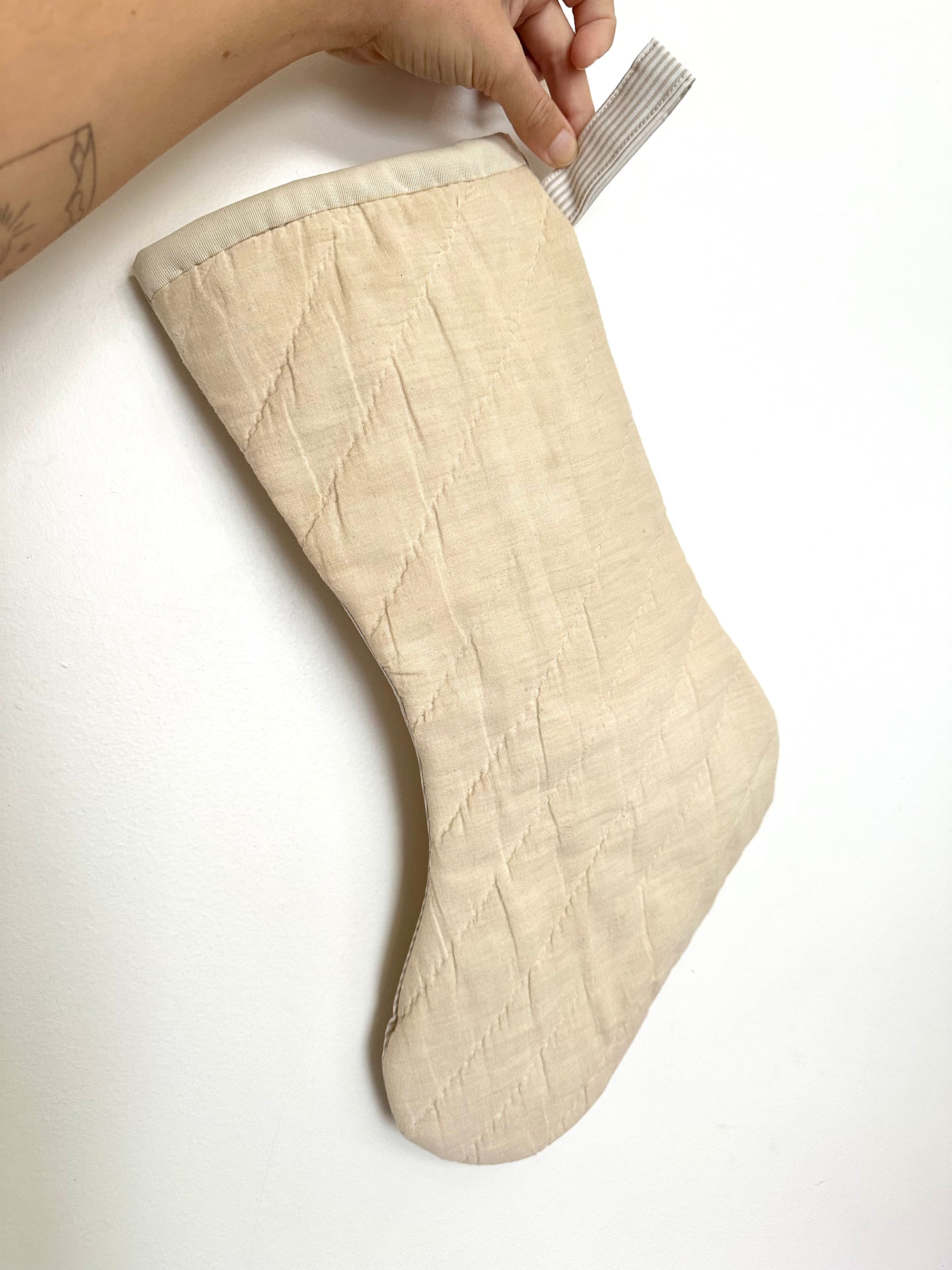 recycled quilt stockings
