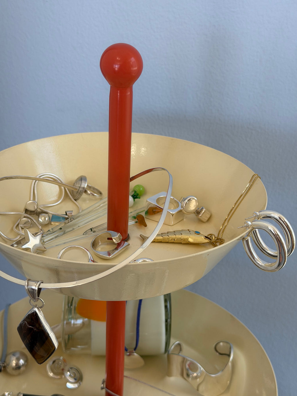 silver big open oval hoops