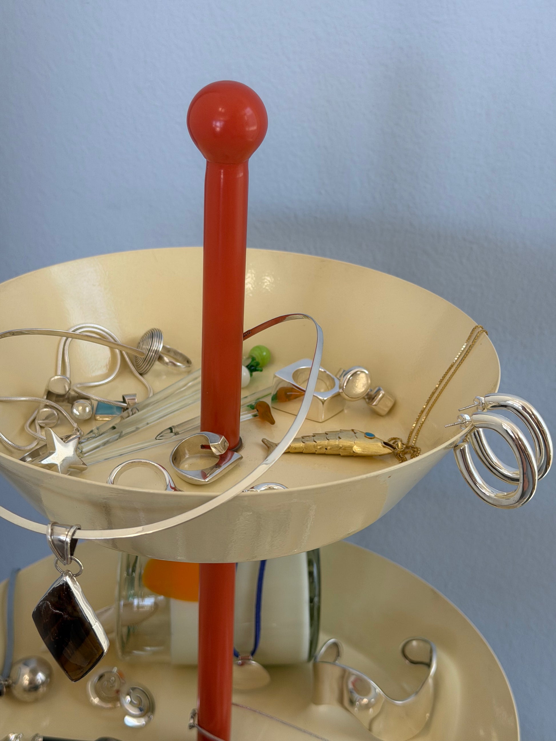 silver big open oval hoops