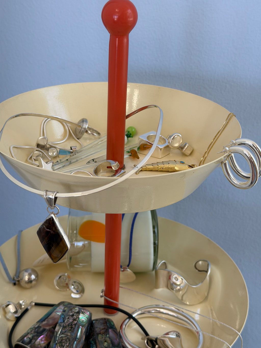 silver cat eye collar necklace