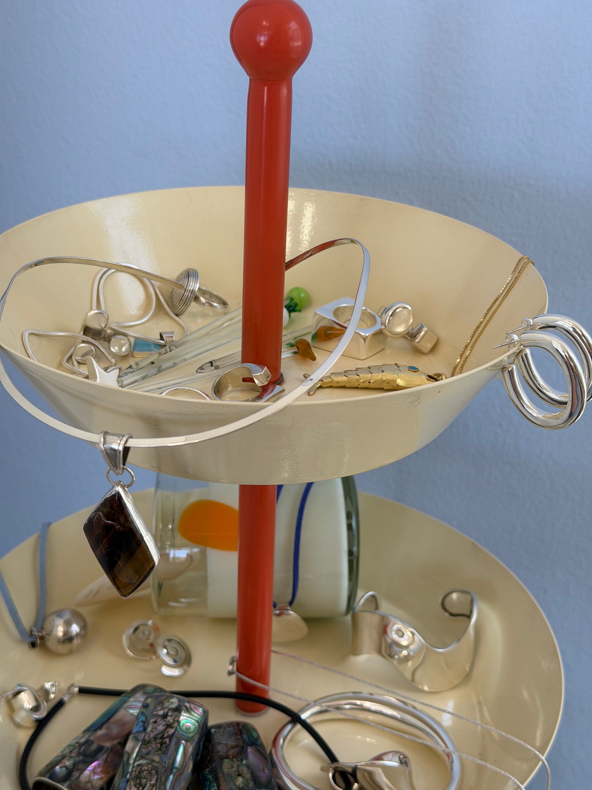 silver cat eye collar necklace