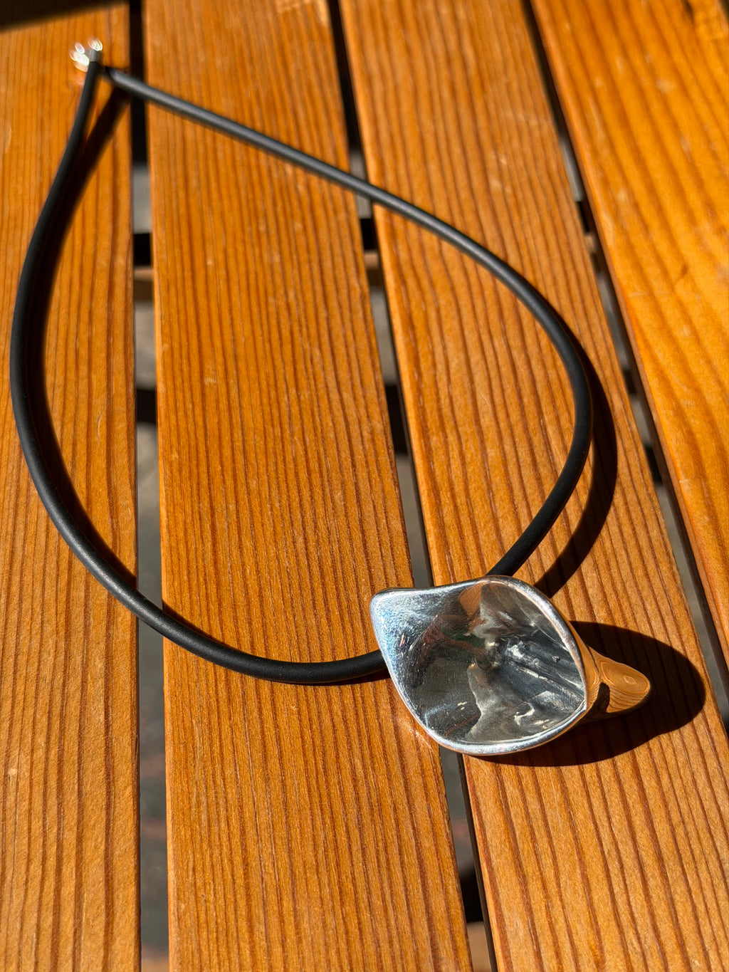 silver lily necklace