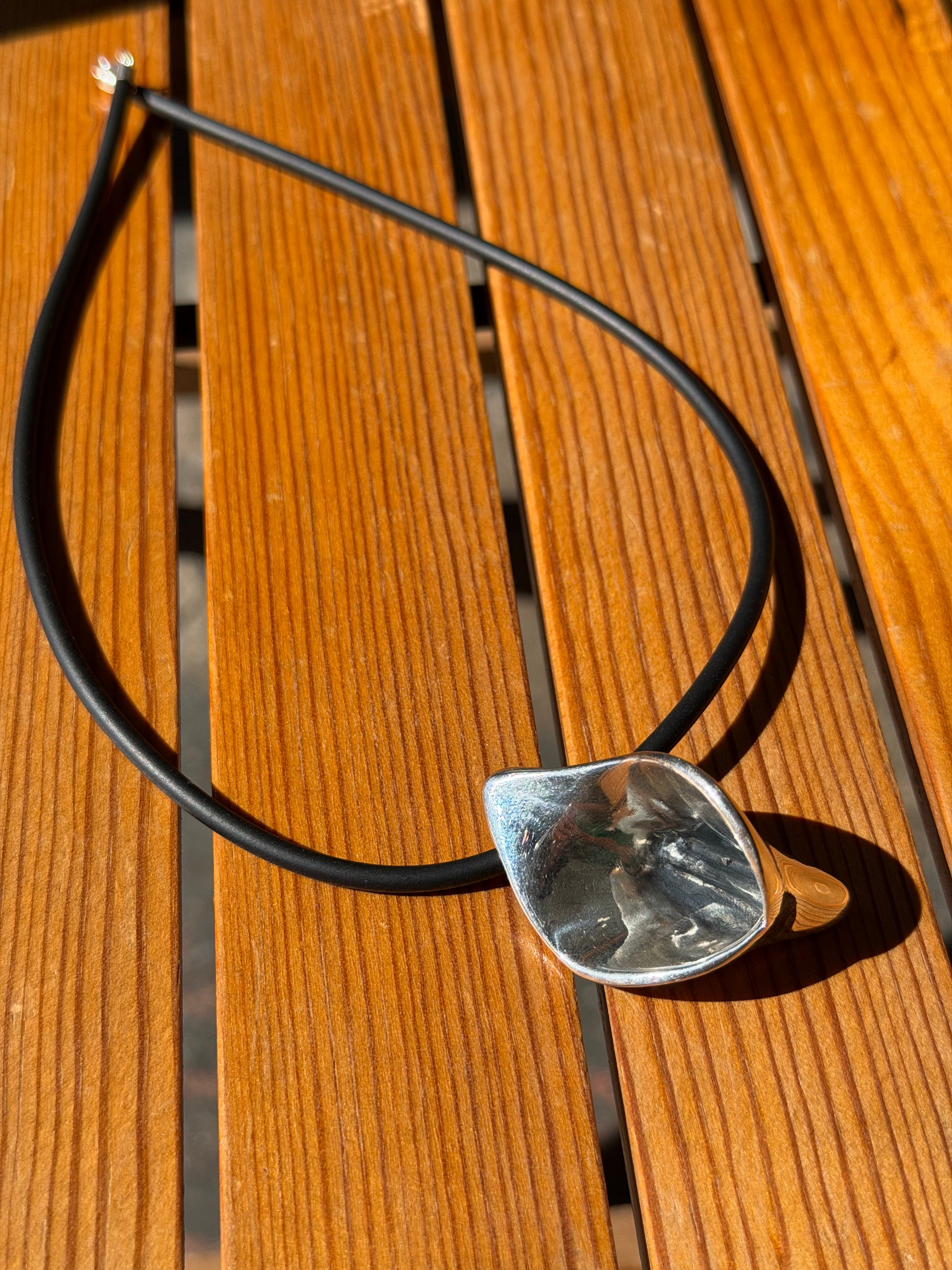 silver lily necklace
