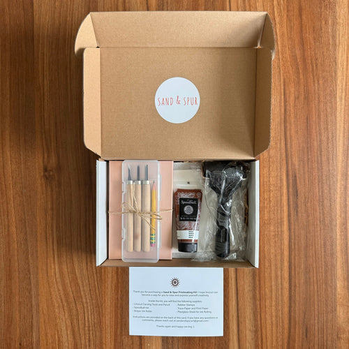 linocut print making kit (for 2)