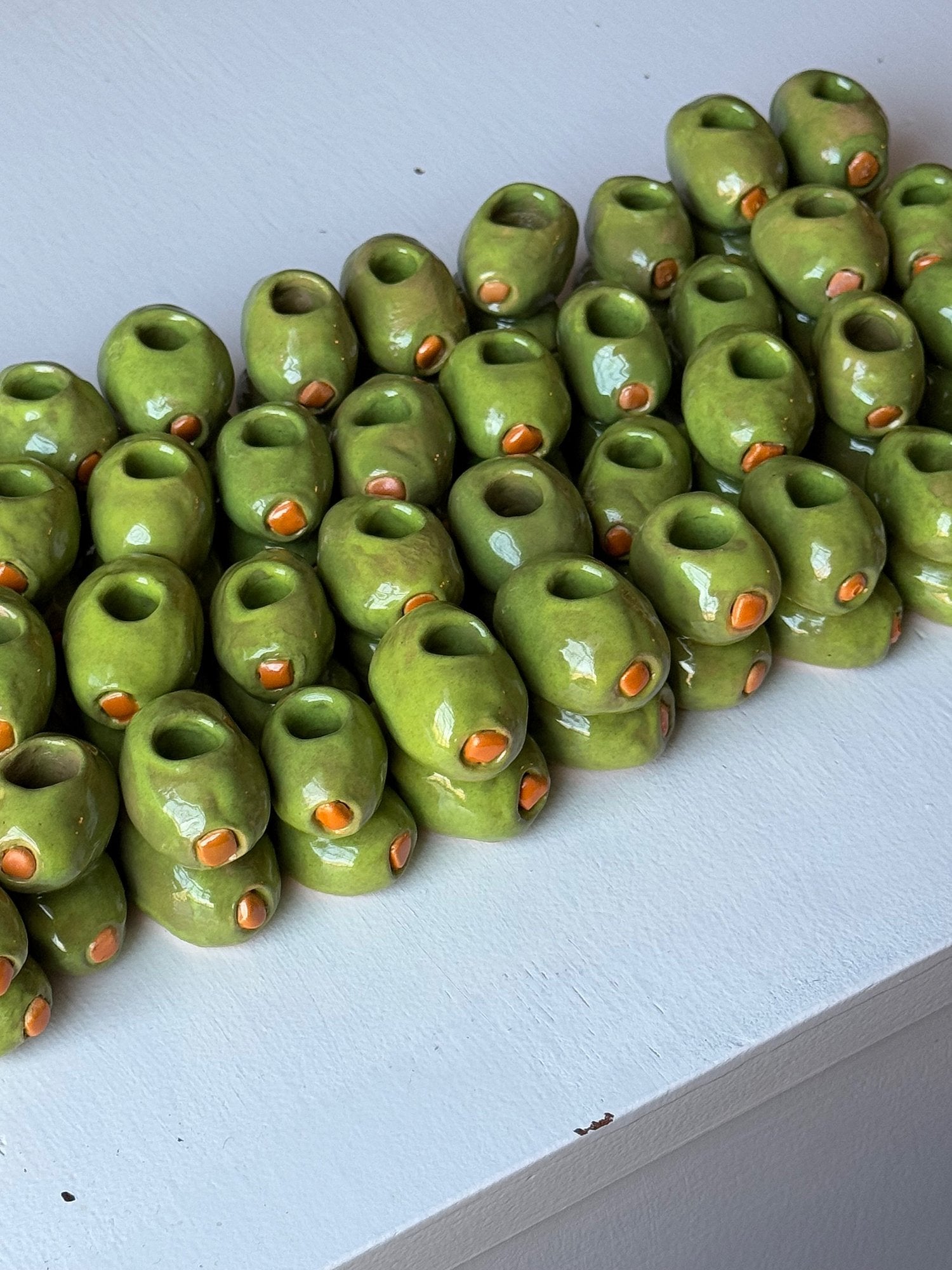 ceramic pimento olives toothpick holder