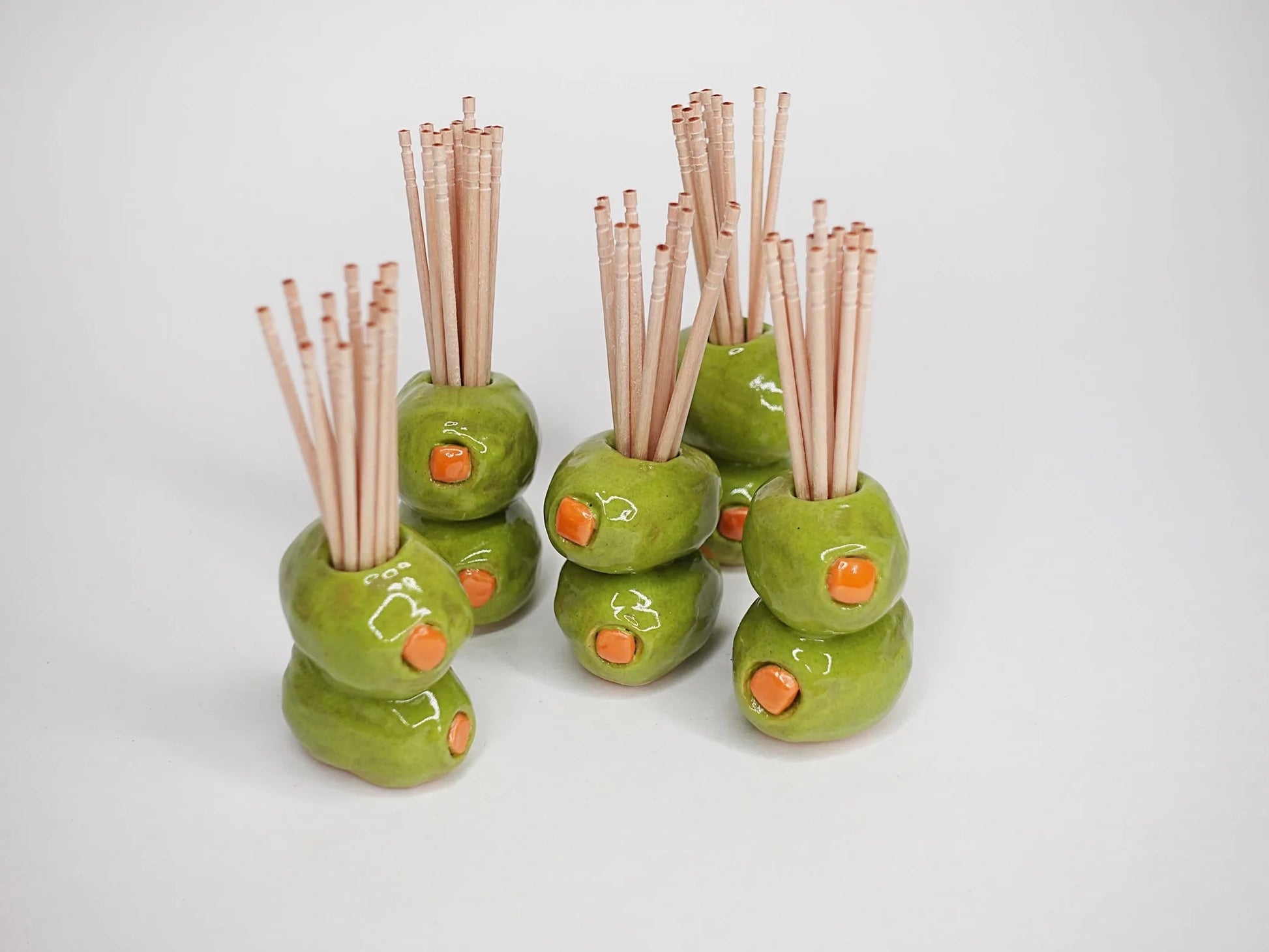 ceramic pimento olives toothpick holder