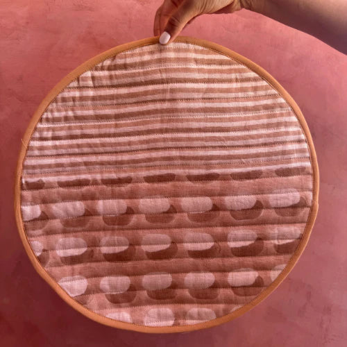 quilted round placemats (set of 2)