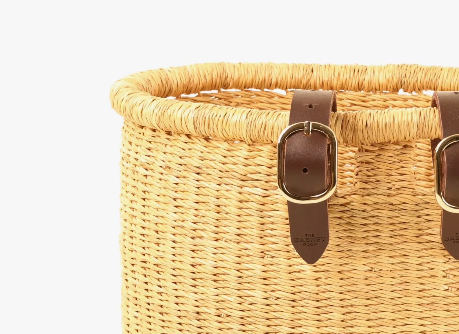 buli: handcrafted natural oblong bike basket