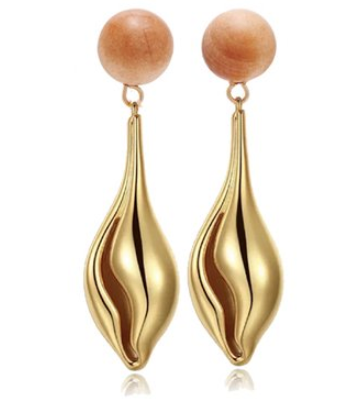 gold nautilus earring