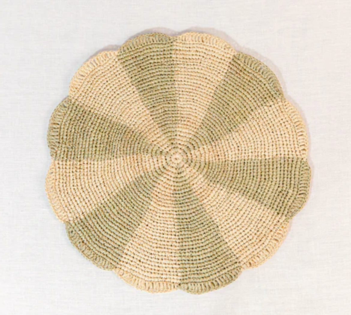 pinwheel olive placemats