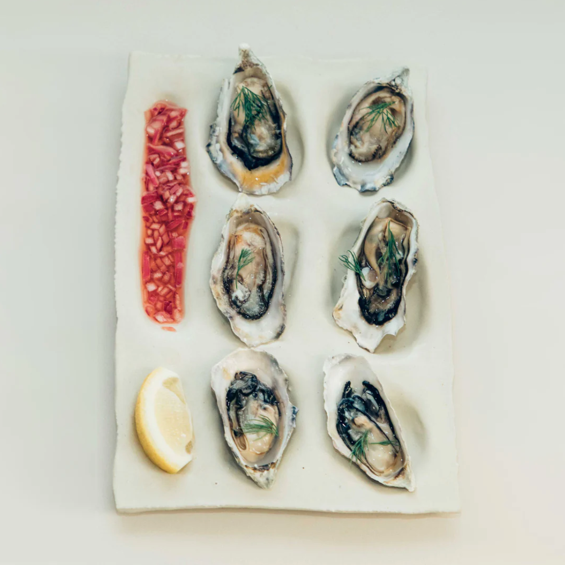 handmade oyster plate