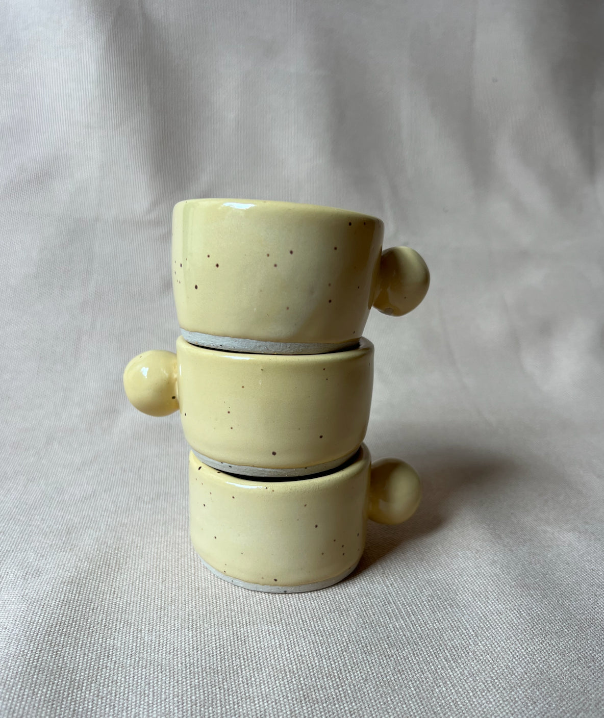 handmade yellow espresso cup
