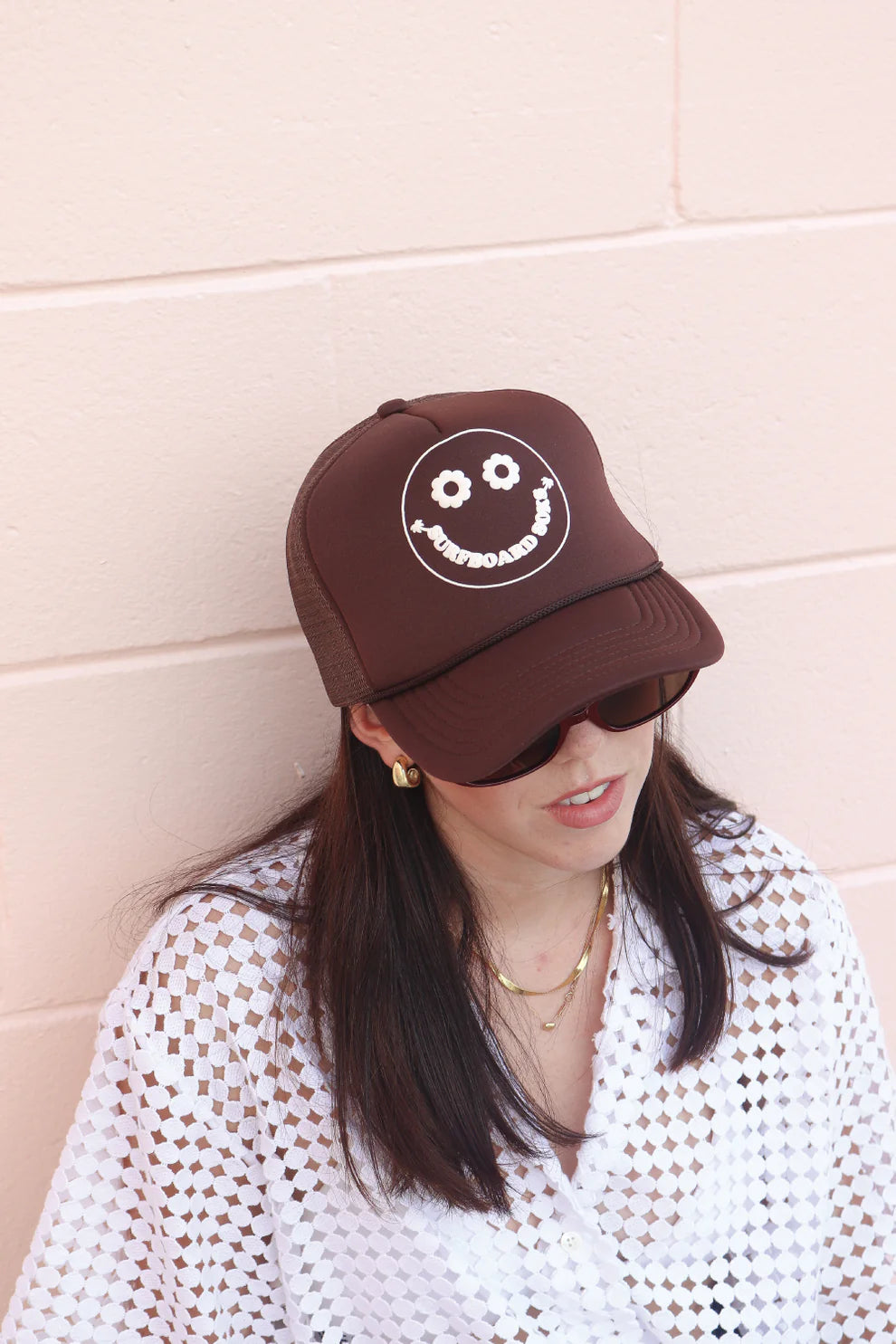 smiley trucker hat