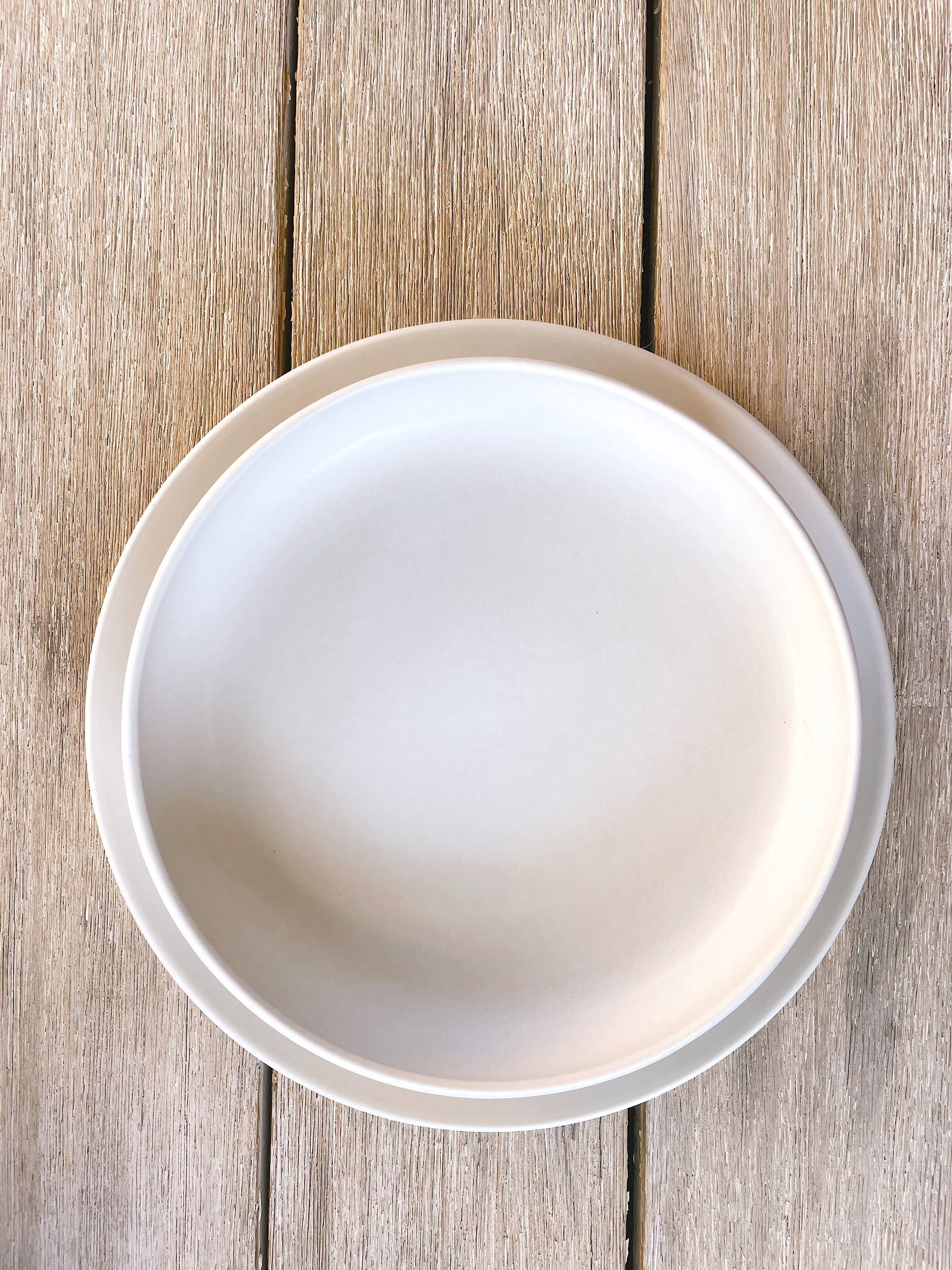 stoneware pasta + salad plate | edan 7.9" - matte white