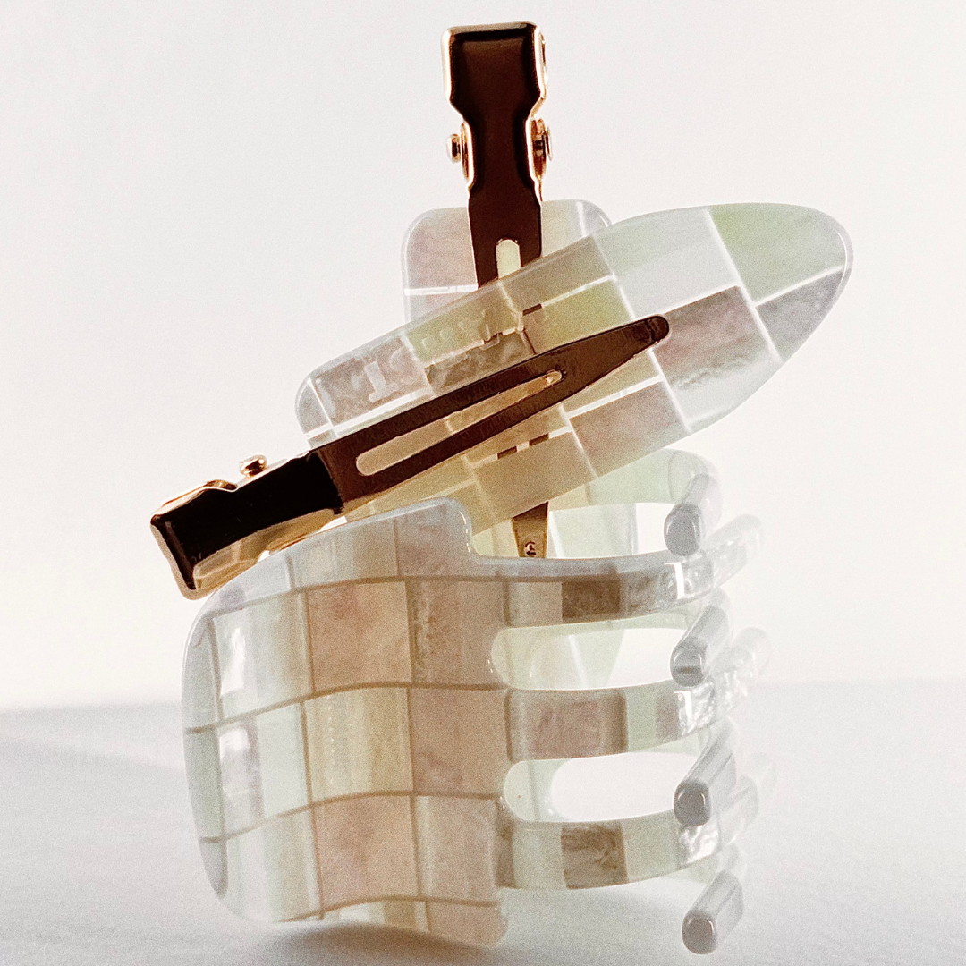 creaseless clips (set of 2) — starlight tile