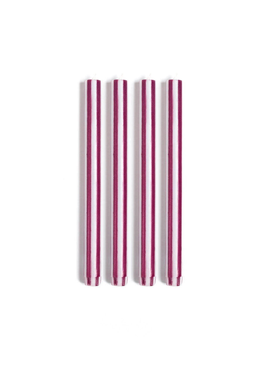 stripe dinner candle - singles!