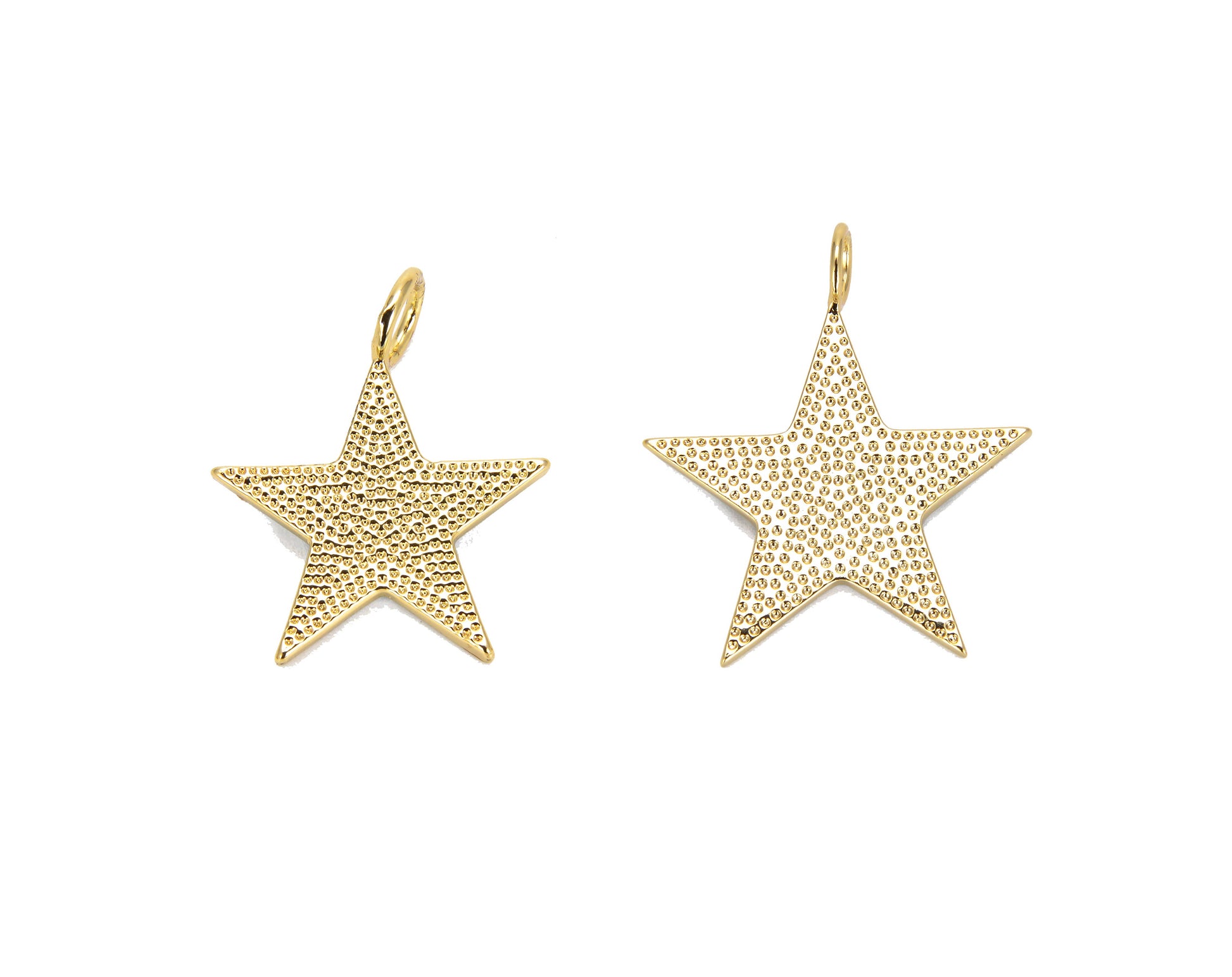 light blue enamel star charm gold filled