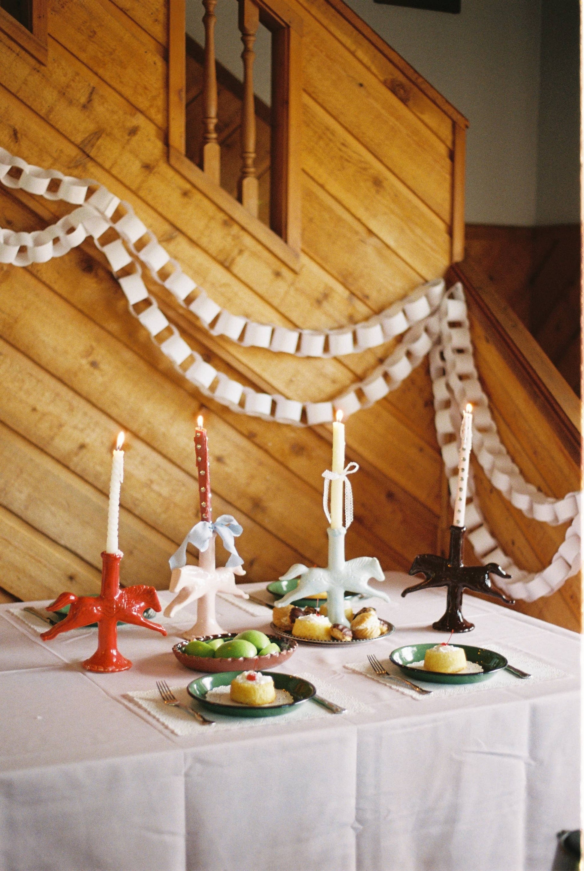 dala horse candlestick holder | ceramic candlestick