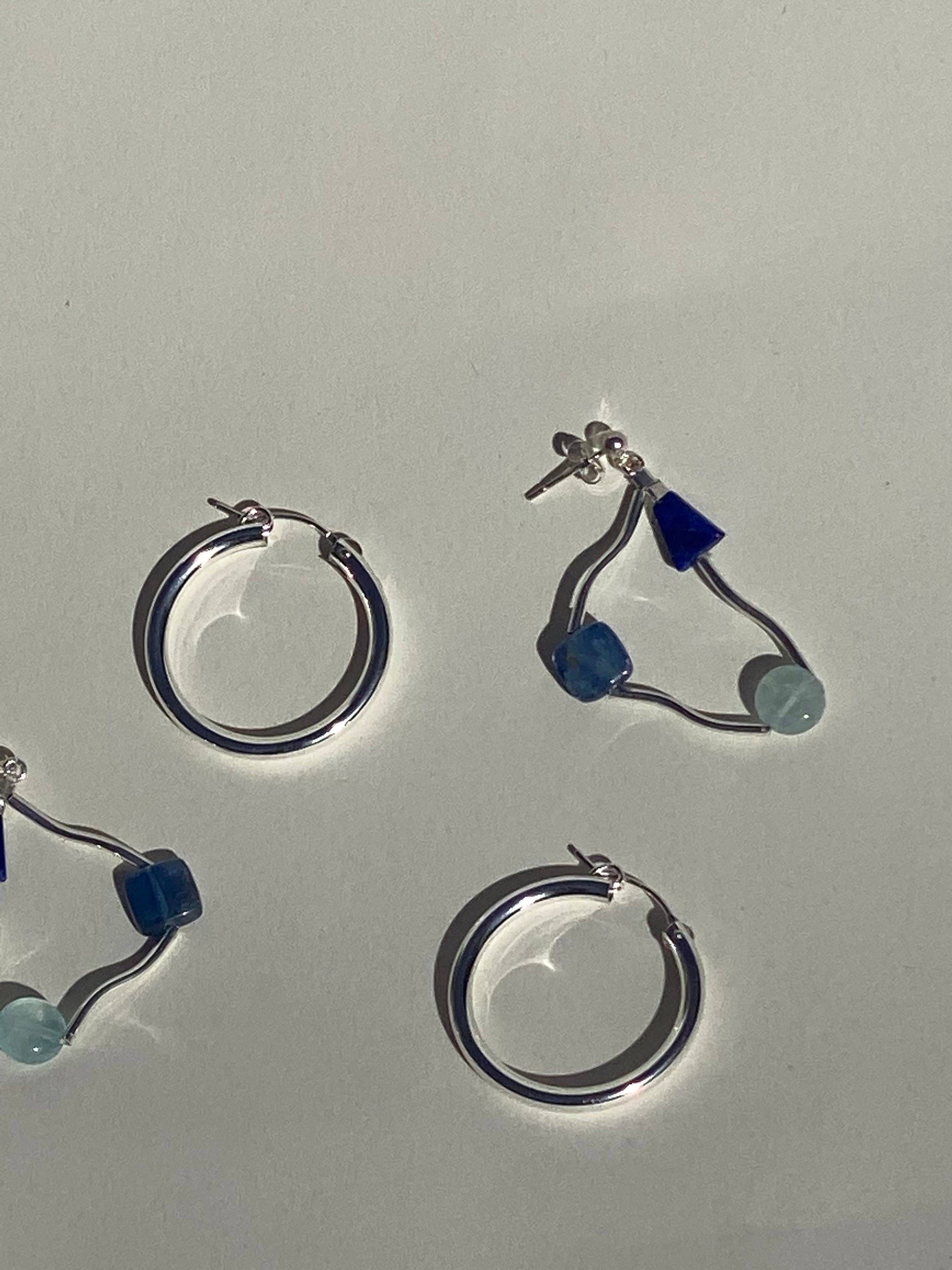 current earrings- aqua