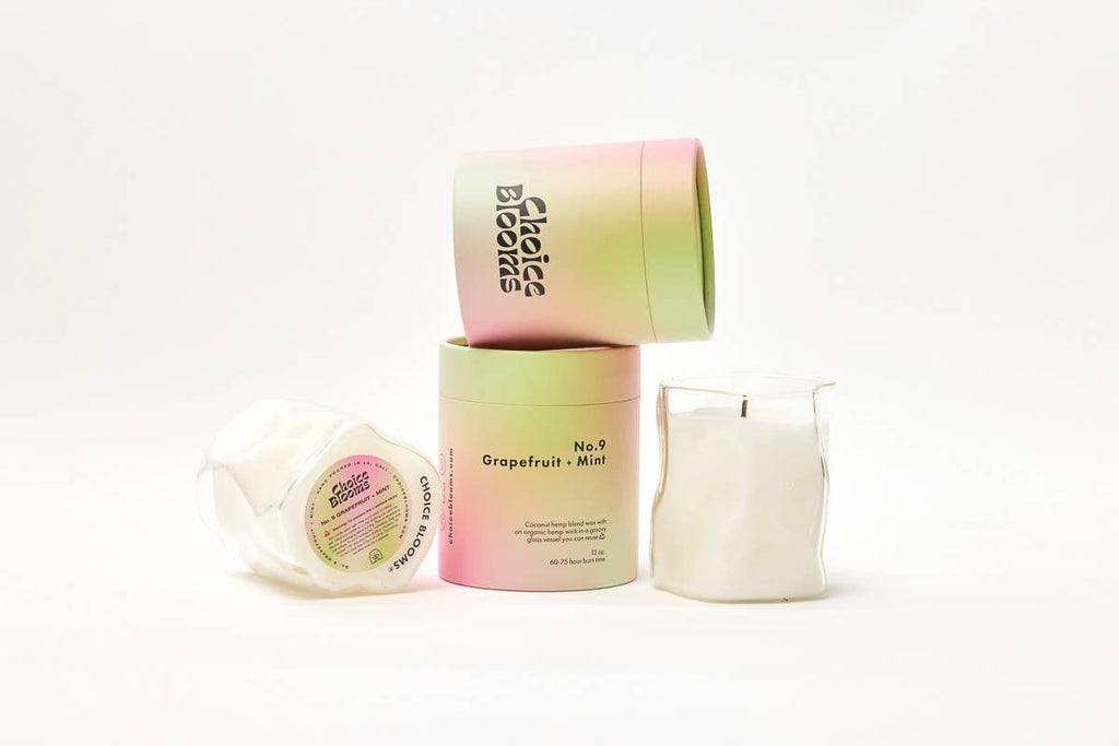 12oz. no. 9 grapefruit + mint candle