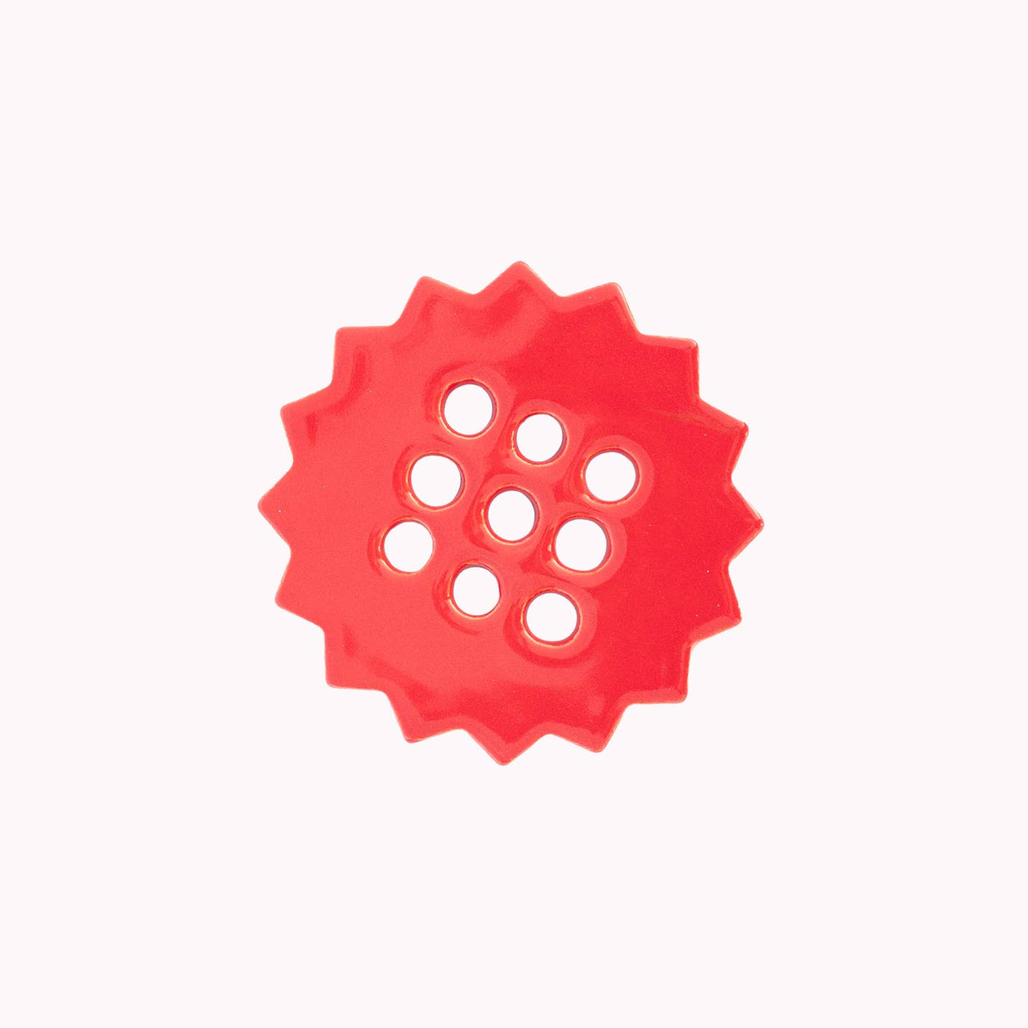 sunshine flower frog | ruby red | ceramic lid