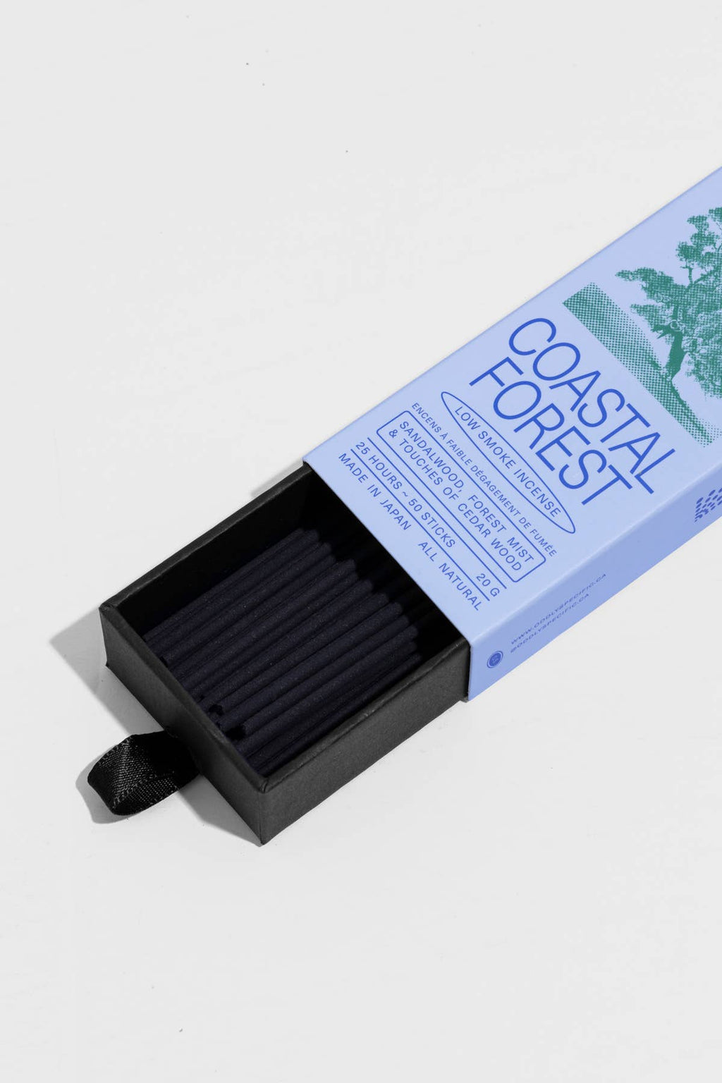 low smoke incense, made in japan, natural | coastal forest