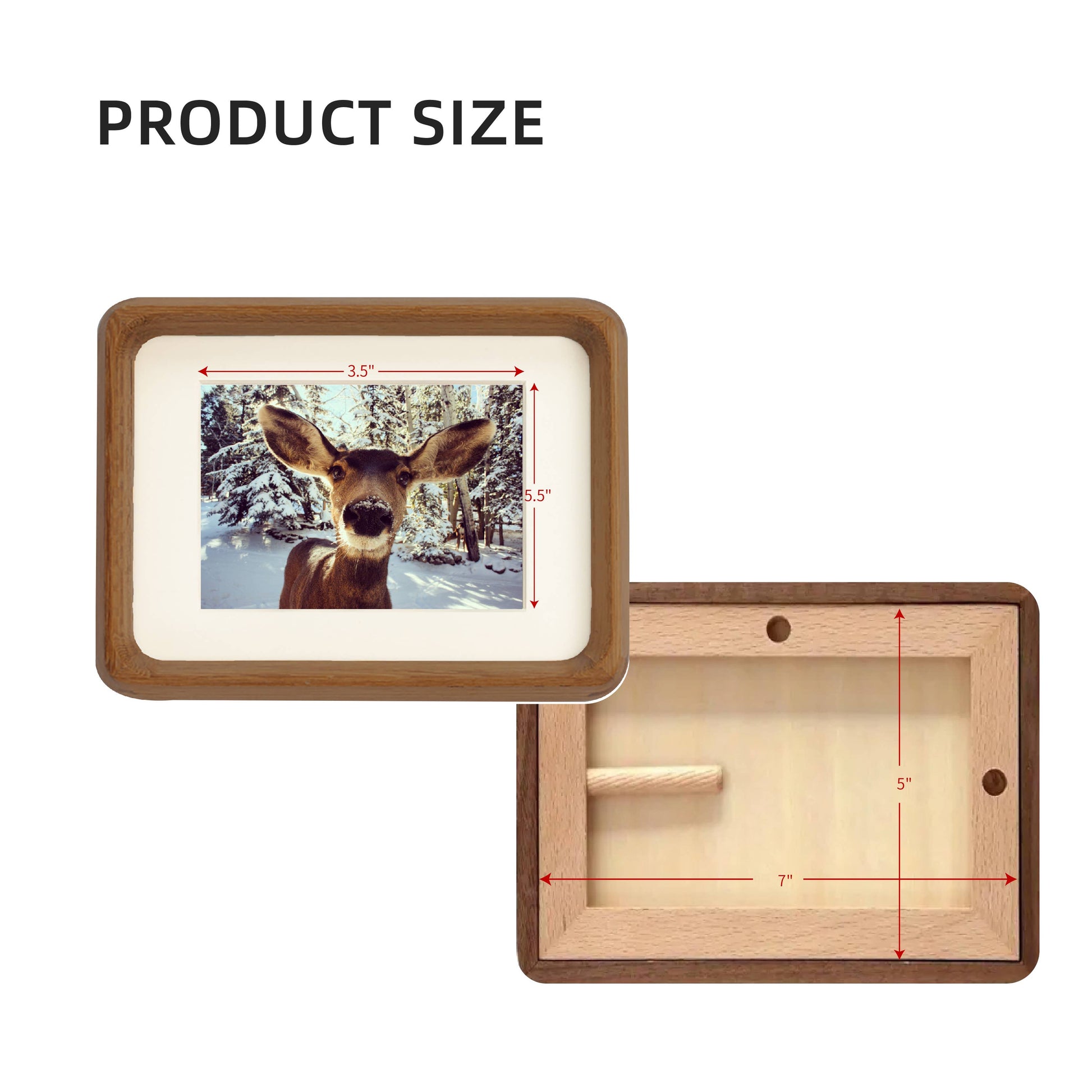 5x7" solid wood picture frame